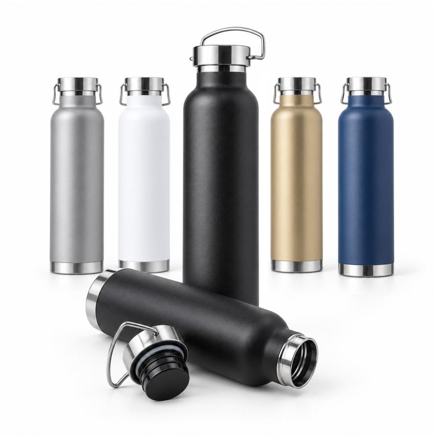 Thermoflasche aus Edelstahl gravieren oder bedrucken &ndash; 650 ml mit Logo