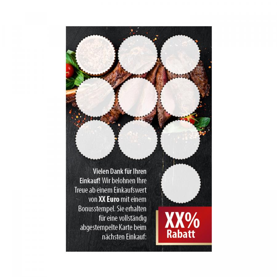 Rückseite Treuekarten erstellen für Fleischer & Metzger