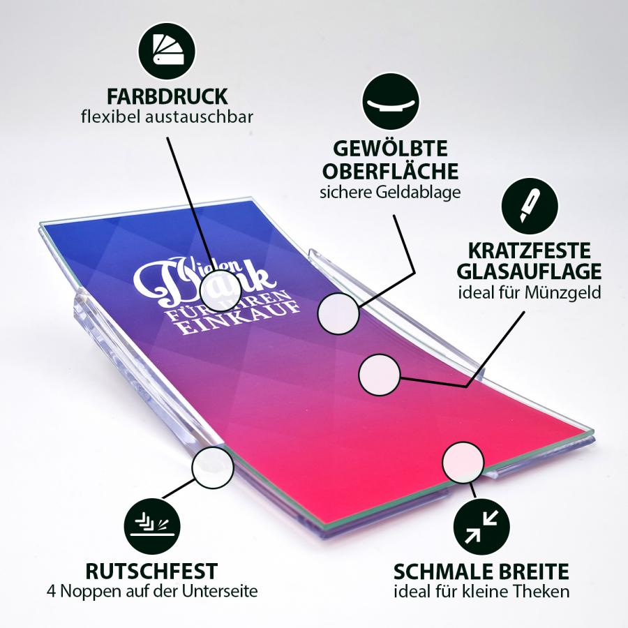 Eckiger Glaszahlteller Produkteigenschaften