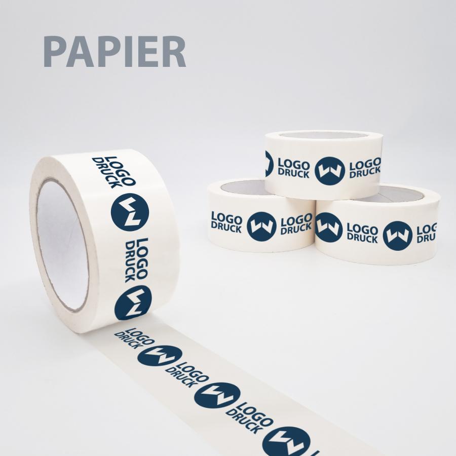 Papier-Klebeband bedrucken, Paketband weiß, Packband mit Logo