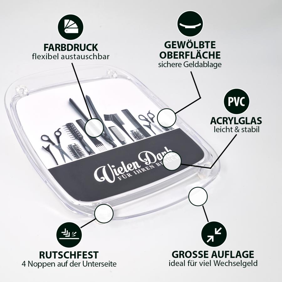 Artikeldetails Zahlteller, Kassierteller, Geldschale für den Friseur