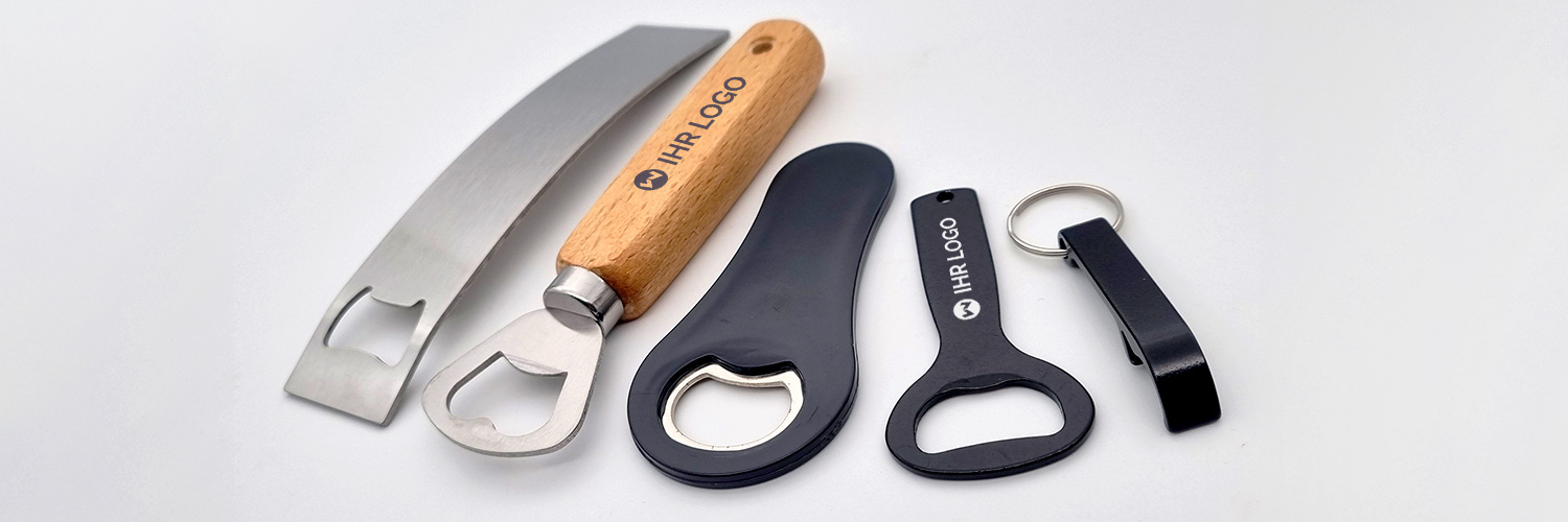 Auswahl Flaschenöffner zum Bedrucken und Gravieren