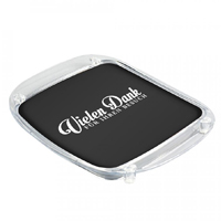 Preiswerter Zahlteller aus Acrylglas mit individuellem Werbedruck